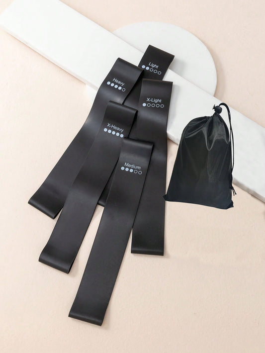 Recoverly's 5Pc Rubber Resistance Band pack